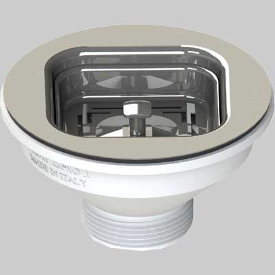 PILETTA TAPPO QUADRATO MULTI STYLE LUCIDA PER LAVELLO  Finitura lucida     L.B PLAST