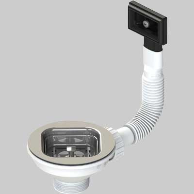 PILETTA TAPPO QUADRATO MULTI STYLE LUCIDA CON TROPPO PIENO RETTANGOLARE  Finitura lucida     L.B PLAST