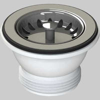 PILETTA PER LAVELLI INOX E SINTETICI CON TAPPO CESTELLO  Ø 70 11/2     L.B PLAST