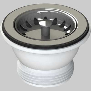 PILETTA PER LAVELLI INOX E SINTETICI CON TAPPO CESTELLO  Ø 70 11/2     L.B PLAST