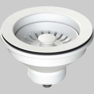 PILETTA PER LAVELLI CON TAPPO CESTELLO BIANCO  Ø 114     L.B PLAST