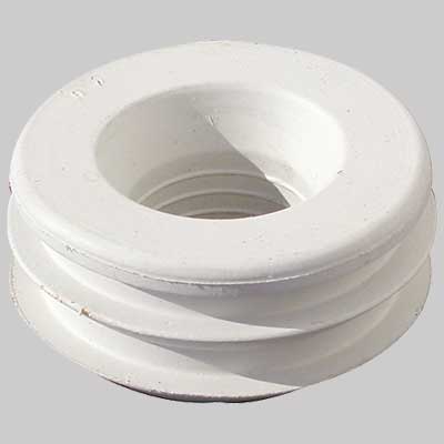 MORSETTO PER WC IN GOMMA BIANCA  50 x 26     MADE IN ITALY