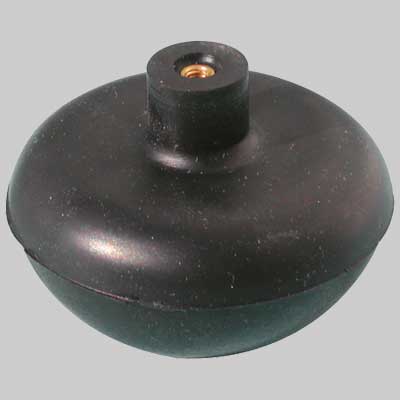 SFERA IN GOMMA CON NOTTOLINO OTTONE  mm 64,5     MADE IN ITALY