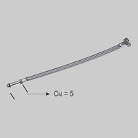 FLESSIBILE INOX PER MONOCOMANDO LUNGO  F 3/8 x M 10 cm 70     MADE IN ITALY