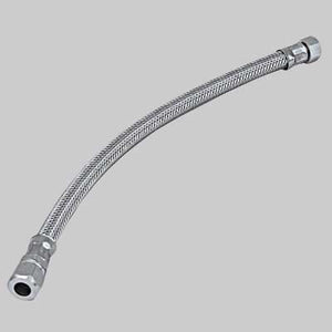 FLESSIBILE INOX CON BICONO FEMMINA  cm 50 F 1/2 x bicono 10     MADE IN ITALY