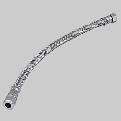 FLESSIBILE INOX CON BICONO FEMMINA  cm 35 F 3/8 x bicono 10     MADE IN ITALY