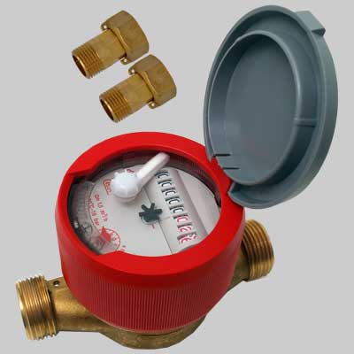 CONTATORE A SECCO 8 RULLI PER ACQUA CALDA USC  1/2     SISMA