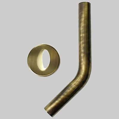 TUBO A 45  ° PER CASSETTA ALTA BRONZATO   EE ? 30     MADE IN ITALY