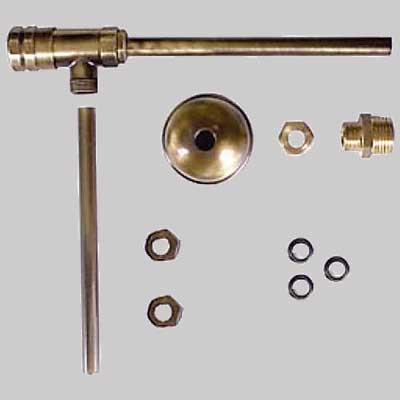 RUBINETTO PER CASSETTA WC DOPPIA CANNETTA BRONZATO  3/8 x 10     MADE IN ITALY