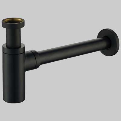 SIFONE ARREDO TONDO NERO  1 1/4 x 32     MADE IN ITALY