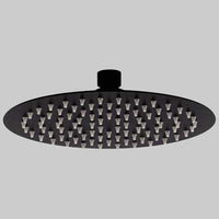 SOFFIONE DOCCIA INOX TONDO NERO  Dm 300     MADE IN ITALY