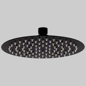 SOFFIONE DOCCIA INOX TONDO NERO  Dm 300     MADE IN ITALY