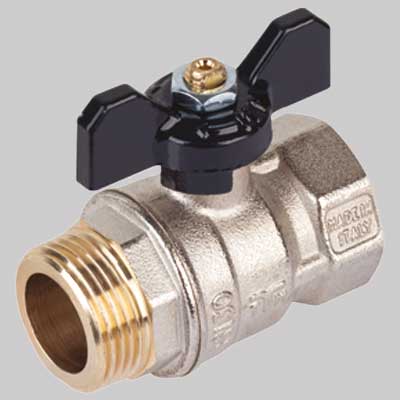 VALVOLA A SFERA PASSAGGIO STANDARD MF FARFALLA ALLUMINIO  1 PN 30     TIEMME