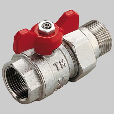 VALVOLE A SFERA PASSAGGIO TOTALE F CON BOCCHETTONE A FARFALLA  3/4 DN 20 PN 40     TIEMME