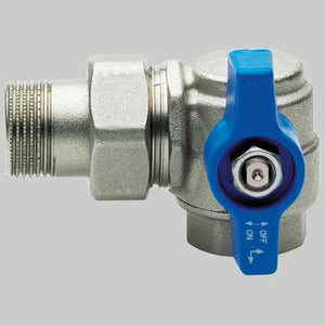 VALVOLA A SQUADRA PER COLLETTORI CON PRESA FRONTALE SX  1/2     EFFEBI