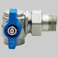 VALVOLA A SQUADRA PER COLLETTORI CON PRESA FRONTALE DX  1/2     EFFEBI