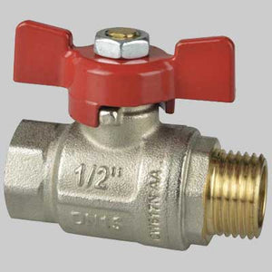 VALVOLA A SFERA M/F A PASSAGGIO TOTALE C/FARFALLA IN ALLUMINIO  1/2 PN 50     ICMA
