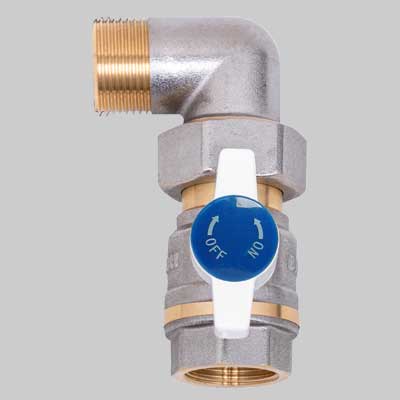 VALVOLA A SQUADRA PER COLLETTORI C/BOCCHETTONE ORIENTABILE 360  °  1/2     MADE IN ITALY