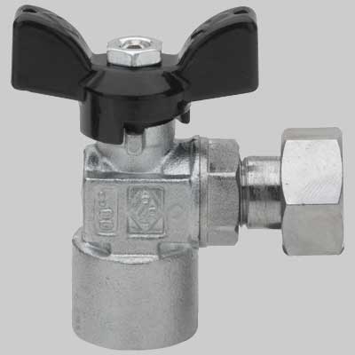 VALVOLA A SFERA A SQUADRA FIL. FEMMINA CON GIRELLO  1/21/2 G     RUBINETTERIE BRESCIANE