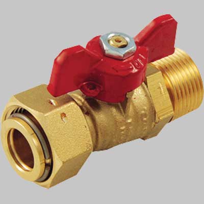 VALVOLA A SFERA DIRITTA MASCHIO CON GIRELLO  3/43/4 F     TIEMME