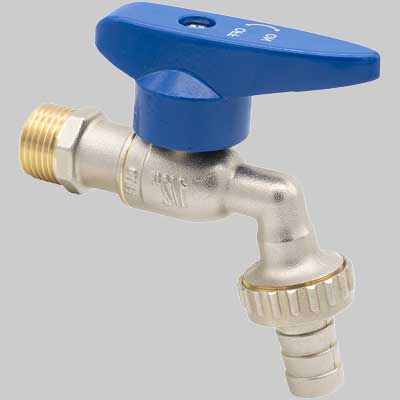 RUBINETTO PORTAGOMMA A SFERA ANTIGELO CON LEVA IN ALLUMINIO ICMA  1/2     ICMA