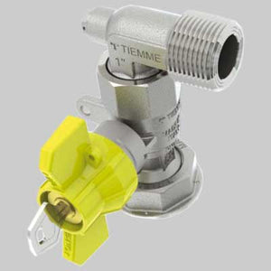 VALVOLA A SFERA POSTCONTATORE AD ANGOLO CON CHIAVE COLLEGAMENTO DIRETTO AL CONTATORE  1 x 11/4     TIEMME