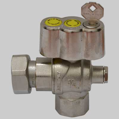 VALVOLA A SFERA GAS SQUADRA POST CONTATORE  3/4 x 1 girevole     F.I.V.