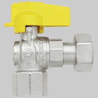 RUBINETTO A SQUADRO FEMMINA CON DADO GIREVOLE  1/2 x 3/4 G     F.I.V.