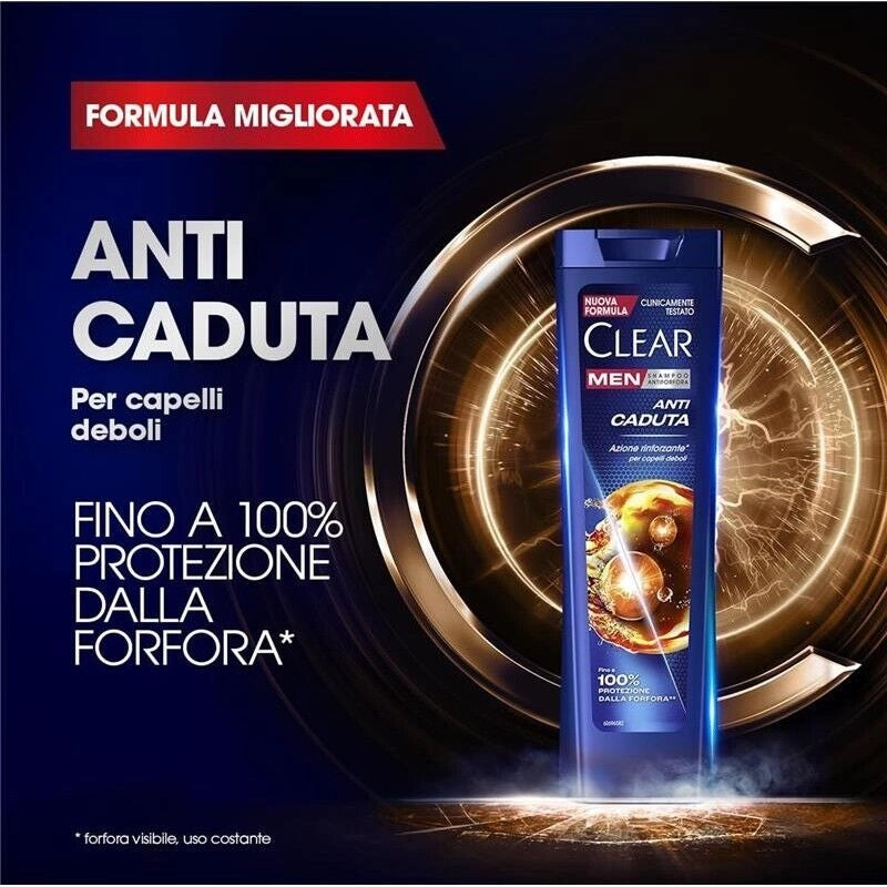 CLEAR SHAMPOO RINFORZANTE ANTIFORFORA CON NIACINAMIDE ED ESTRATTI DI GINSENG 225 ML NEW ANTI CADUTA OKY