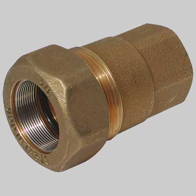 RACCORDO DI CONGIUNZIONE IN OTTONE FEMMINA  3/8     TIEMME