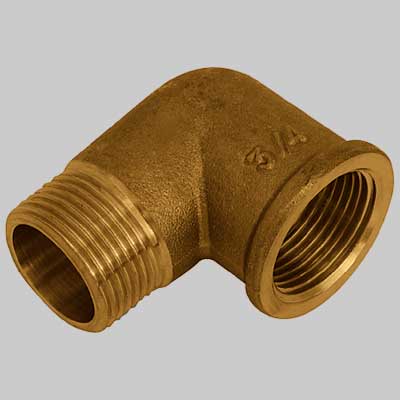 GOMITO MASCHIO/FEMMINA OTTONE GIALLO  2 x 2     MADE IN ITALY