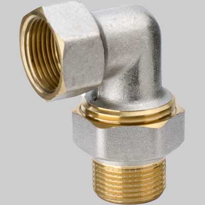 RACCORDO CURVO NICHELATO IN TRE PEZZI F/M  1/2     APM