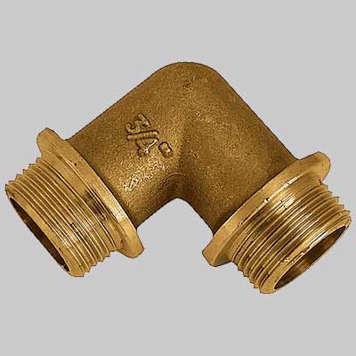 GOMITO MASCHIO/MASCHIO OTTONE GIALLO  3/4 x 3/4     MADE IN ITALY