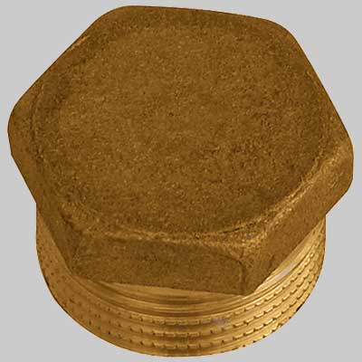 TAPPO MASCHIO ESAGONALE OTTONE GIALLO  11/2     MADE IN ITALY