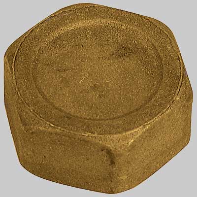 TAPPO FEMMINA OTTONE GIALLO  1/2     MADE IN ITALY