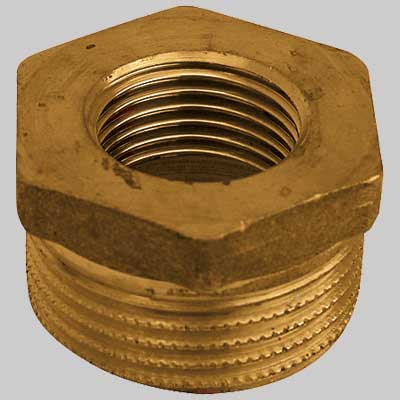 RIDUZIONE MASCHIO/FEMMINA OTTONE GIALLO  2 x 11/4     MADE IN ITALY