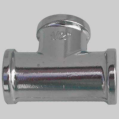 RACCORDO A TEE OTTONE CROMATO  3/8 x 3/8 x 3/8     MADE IN ITALY