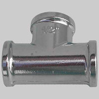 RACCORDO A TEE OTTONE CROMATO  1/2 x 1/2 x 1/2     MADE IN ITALY