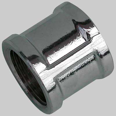 MANICOTTO FEMMINA/FEMMINA CROMATO - 3/4 x 3/4 - 1 pezzi - MADE IN ITALY