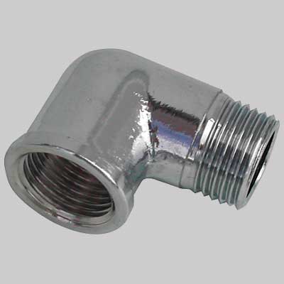 GOMITO MASCHIO/FEMMINA OTTONE CROMATO  3/4 x 3/4     MADE IN ITALY