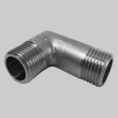 GOMITO MASCHIO/MASCHIO OTTONE NICHELATO  3/8 x 3/8     MADE IN ITALY