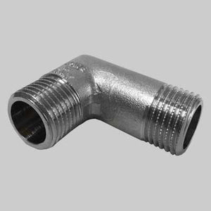 GOMITO MASCHIO/MASCHIO OTTONE NICHELATO  1/2 x 1/2     MADE IN ITALY