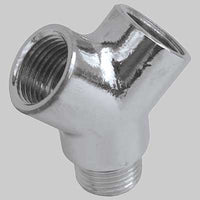 RACCORDO Y MASCHIO OTTONE CROMATO  M 1/2 x F 1/2 x F 1/2     MADE IN ITALY