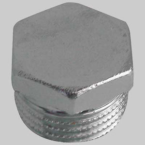 TAPPO MASCHIO ESAGONALE OTTONE CROMATO  3/4     MADE IN ITALY