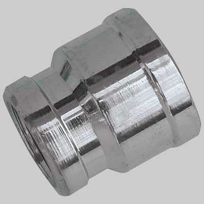 MANICOTTO RIDOTTO FEMMINA/FEMMINA OTTONE CROMATO  1 x 3/4     MADE IN ITALY