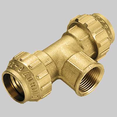 RACCORDO A TEE FEMMINA COBRA RING  40 x 11/4 x 40     TIEMME