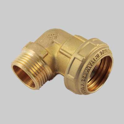 RACCORDO CURVO MASCHIO PN 25 COBRARING  50 x 11/2     TIEMME