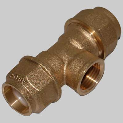 RACCORDO A TEE FEMMINA ANELLO RESINA  40 x 11/4 x 40     ASTORI