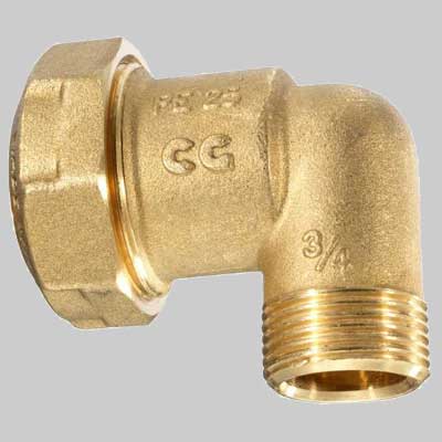 RACCORDO GOMITO MASCHIO PE ANELLO RESINA  20 x 1/2     CG CAVALLETTO