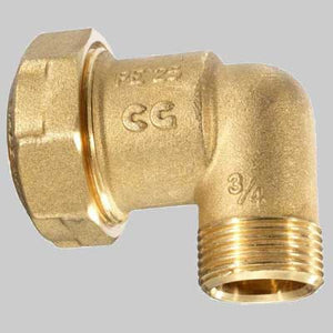 RACCORDO GOMITO MASCHIO PE ANELLO RESINA  40 x 11/4     CG CAVALLETTO